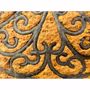 Bild von Kokosmatte Fußmatte 40x70x1cm halbrund braun schwarz - Hochwertiger Kokos Fußabtreter ideal für den 
