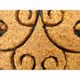 Image sur Kokosmatte Fußmatte 45x75x2cm halbrund braun schwarz - Hochwertiger Kokos Fußabtreter ideal für den 